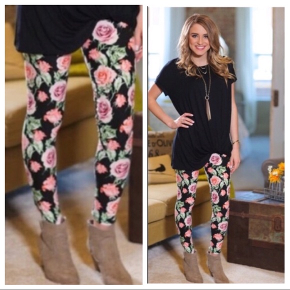 Infinity Raine Pants - Rose 🌹 Print Leggings